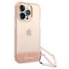 Guess Guhcp14Xhgcohp Iphone 14 Pro Max6,7 Różowy/Pink Hardcase Translucent Pearl Strap