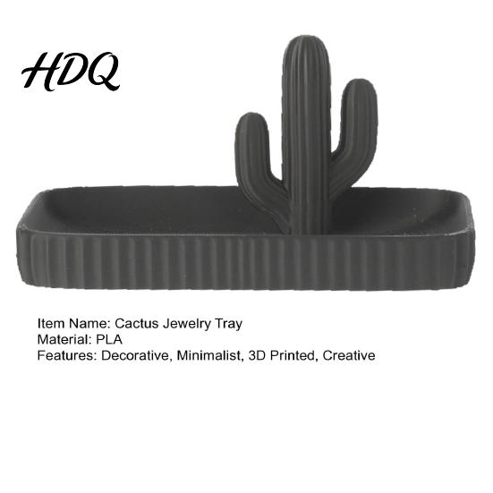 Stable Jewelry Organizer 3D Printed Cactus Tray Ring Dish Entryway Table Trays Decorative Trinket Tray for Rings Necklaces Bracelets Keys Artistic