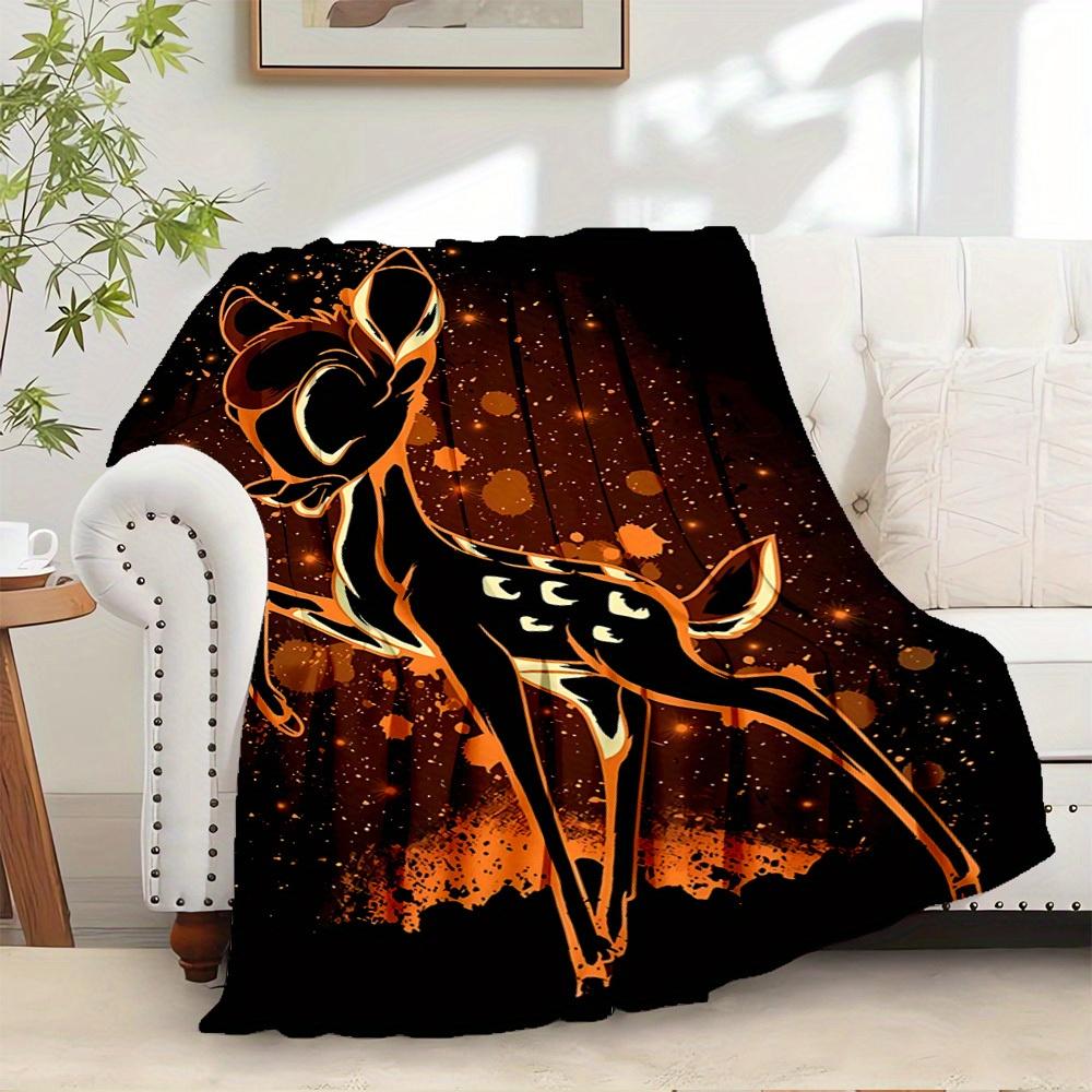1pc Throw Blanket - Bambi Inspired Design, Soft Warm Bed Coverlet for & 75x90cm
