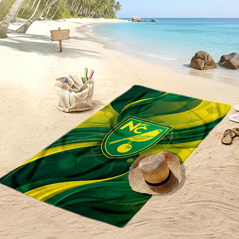 Norwich City Fußball Print Strandtuch, Großes Weiches Schnelltrocknendes Handtuch für Strand Camping Schwimmen