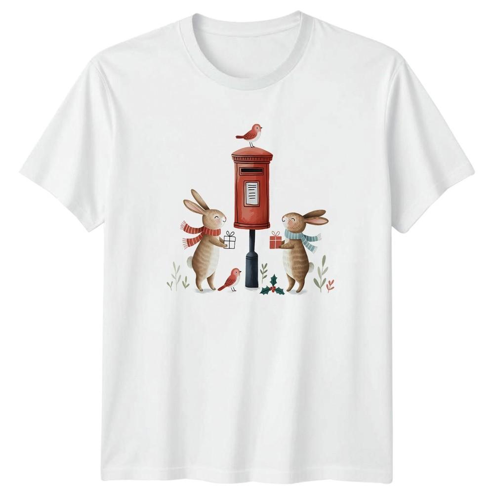 Cozy Winter Bunnies Christmas Post TShirt Bunny Rabbit Winter Christmas S
