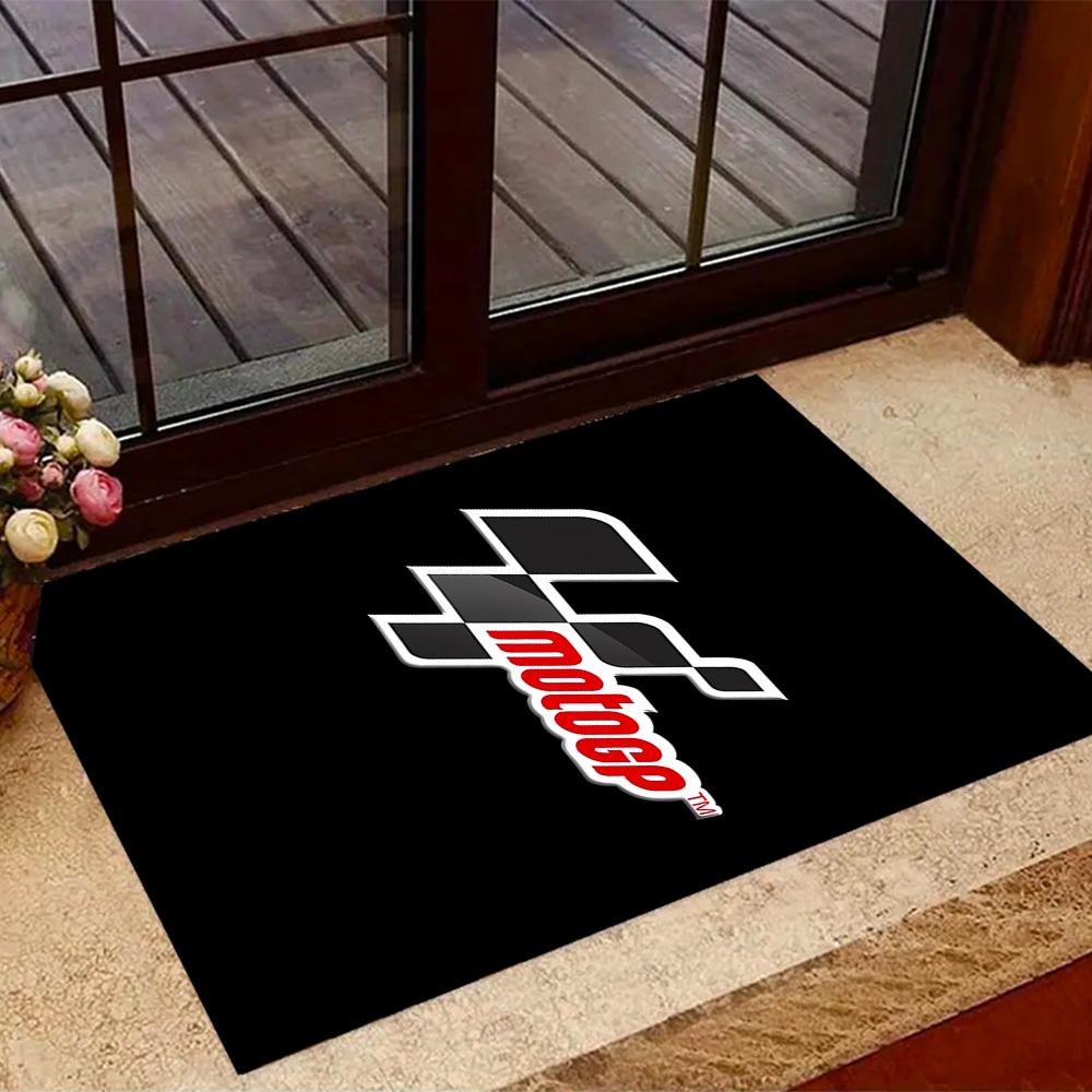 Tappeti Antiscivolo a Tema Logo Fiamme MotoGP - Arredamento per la Casa in Poliestere, Adatti per Camere da Letto, Soggiorni, Ingressi, Studi e Decorazioni