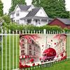 2D Romantischer Paris-Hintergrund, Straße mit Kirschblüten & Rosen-LKW-Hintergrund für Hochzeit