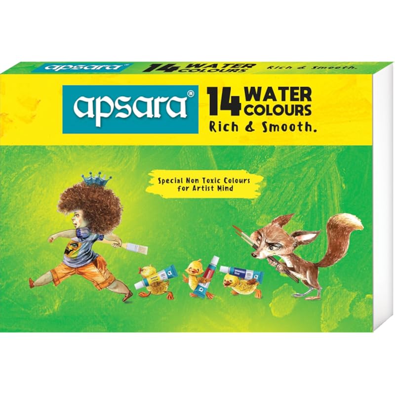 Apsara Water Colour Tube - 14 Shades
