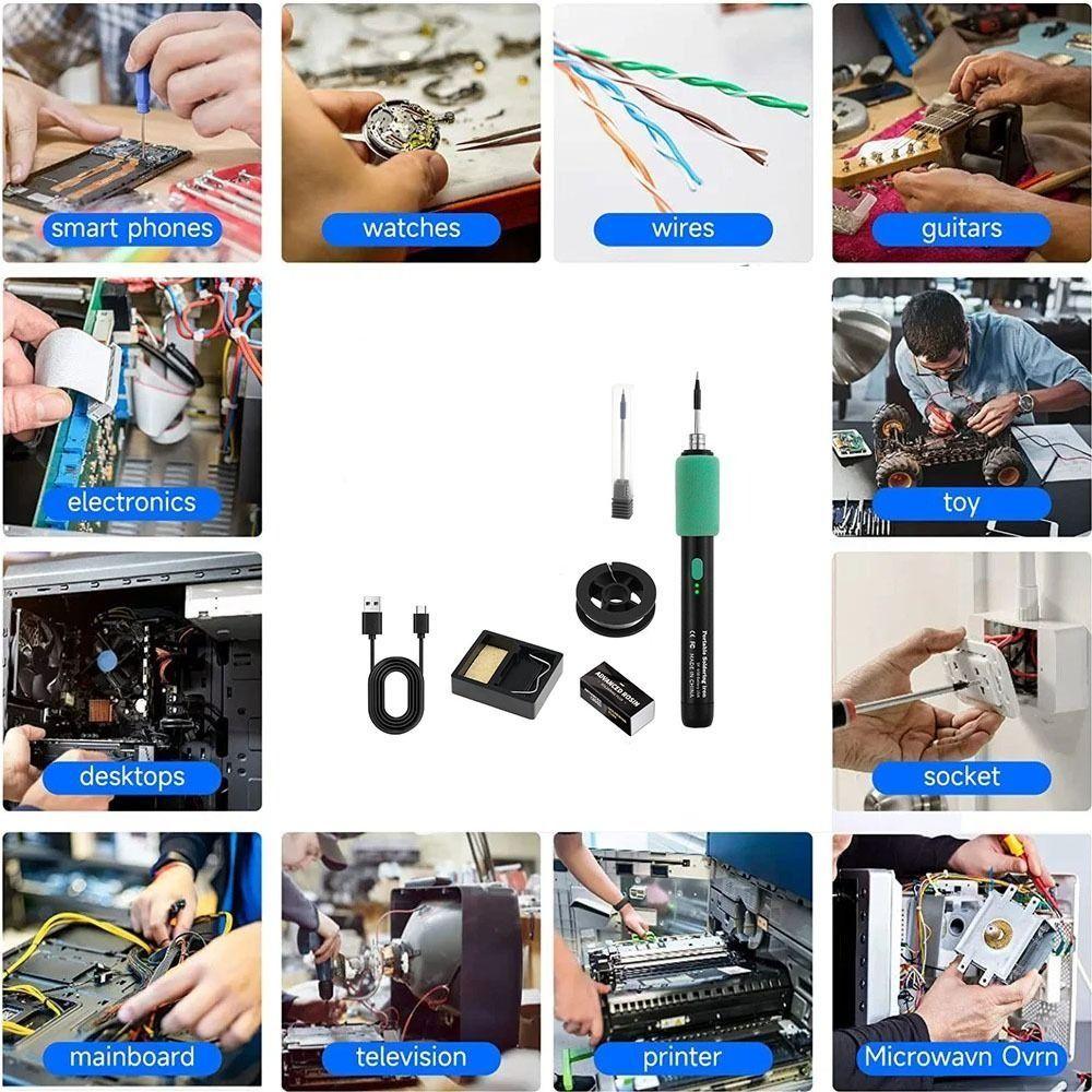 3 Temperature Settings USB Soldering Iron Dual-Use Function Electric Iron Solder  Welding Tool