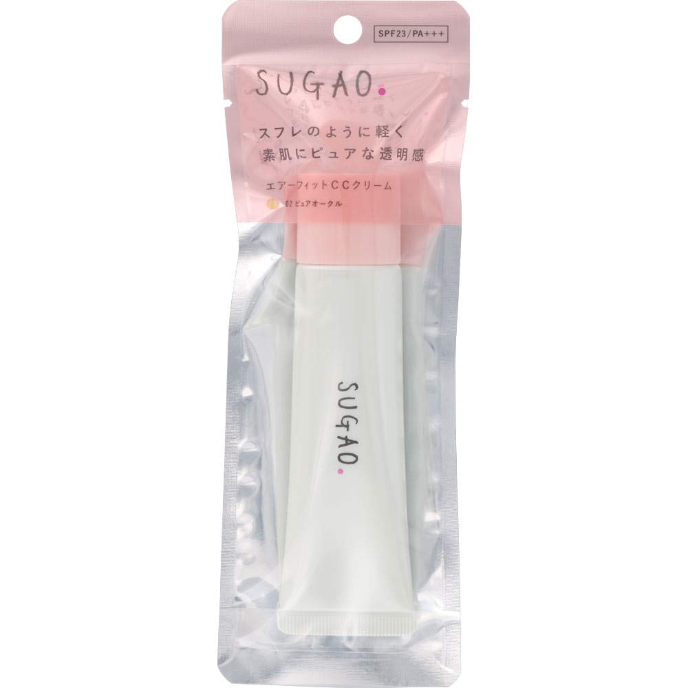 

SUGAO Pure Transparency Air Fit CC Cream Smooth Pure Ochre (Natural Skin Tone) SPF23PA+++ (Makeup BaseFoundation) 25g