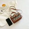 Retro Plaid Small Square Bag, Fashionable, Casual, Versatile, Simple, Women's Shoulder Bag, Niche Handbag, Crossbody Bag