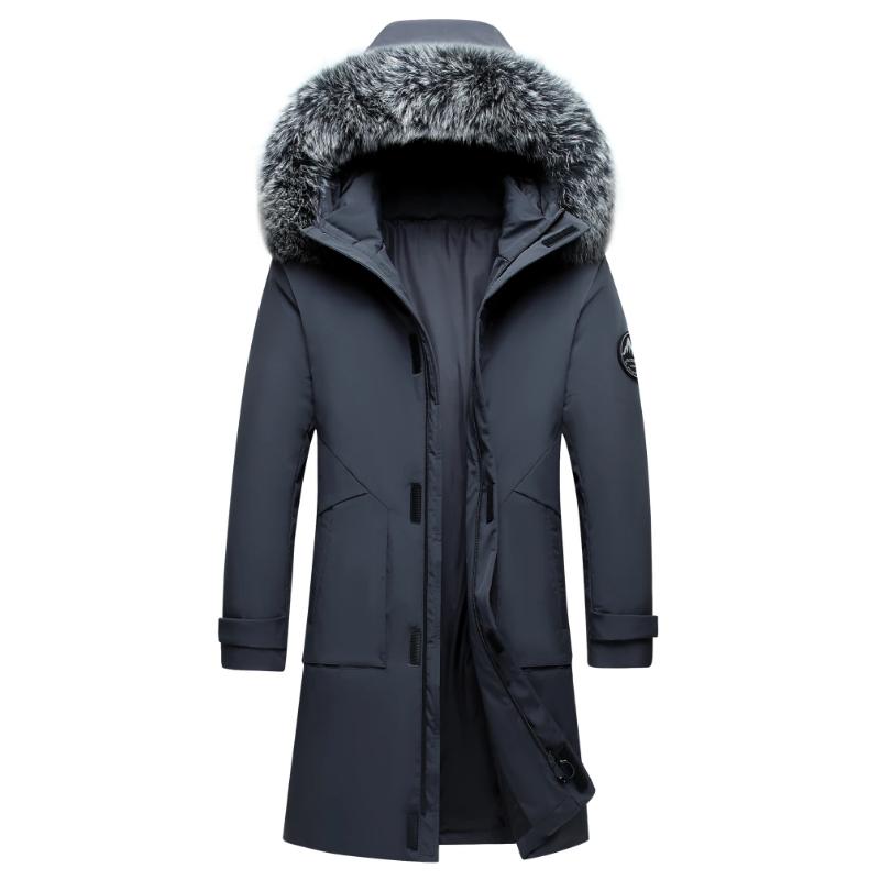 Winter Jacket Live Broadcast Men's Down Jacket Youth Korean Version Thick Medium Long Hooded Warm Men