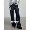 Chuyu Women's Acetate Tencel Wide-Leg Denim Pants