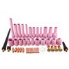Sturdy Gas Lens Collet Body Assorted Kit, 46Pcs for TIG Welding Torch SR WP9 20 25, Superior Welding Performance