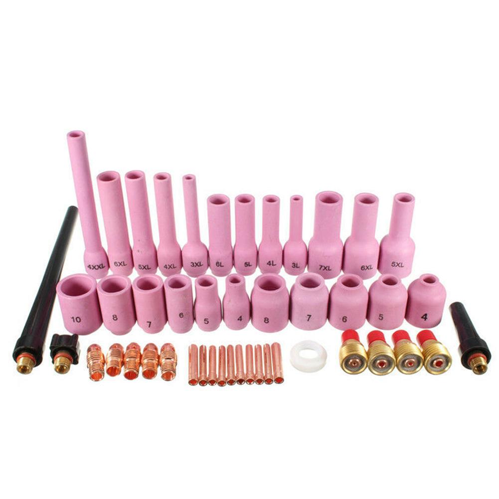 Sturdy Gas Lens Collet Body Assorted Kit, 46Pcs for TIG Welding Torch SR WP9 20 25, Superior Welding Performance