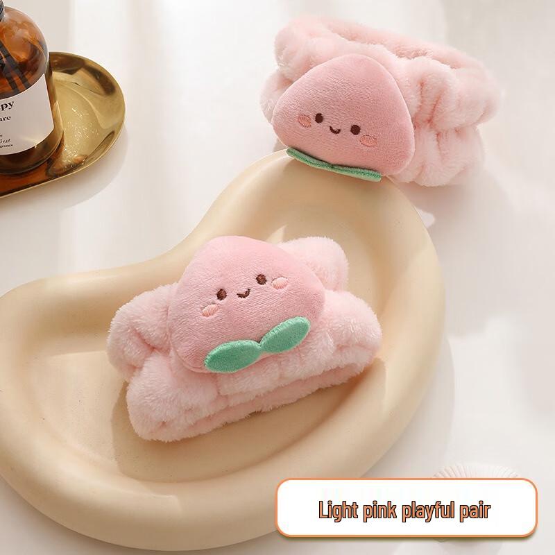 Плюшевые браслеты Fumede для умывания лица в форме персика (2-Pack)