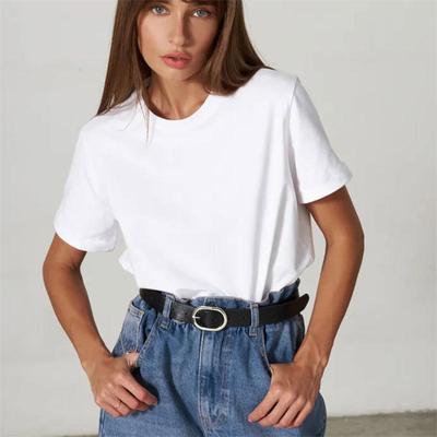 Women's Short-Sleeved Cotton T-shirt Round Neck Top Casual