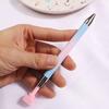 Rhinestone Art Pen with Wax Ergonomic Design Automatic Refillable Nail Pen DIY Craft Fine Tip Manicure Pen