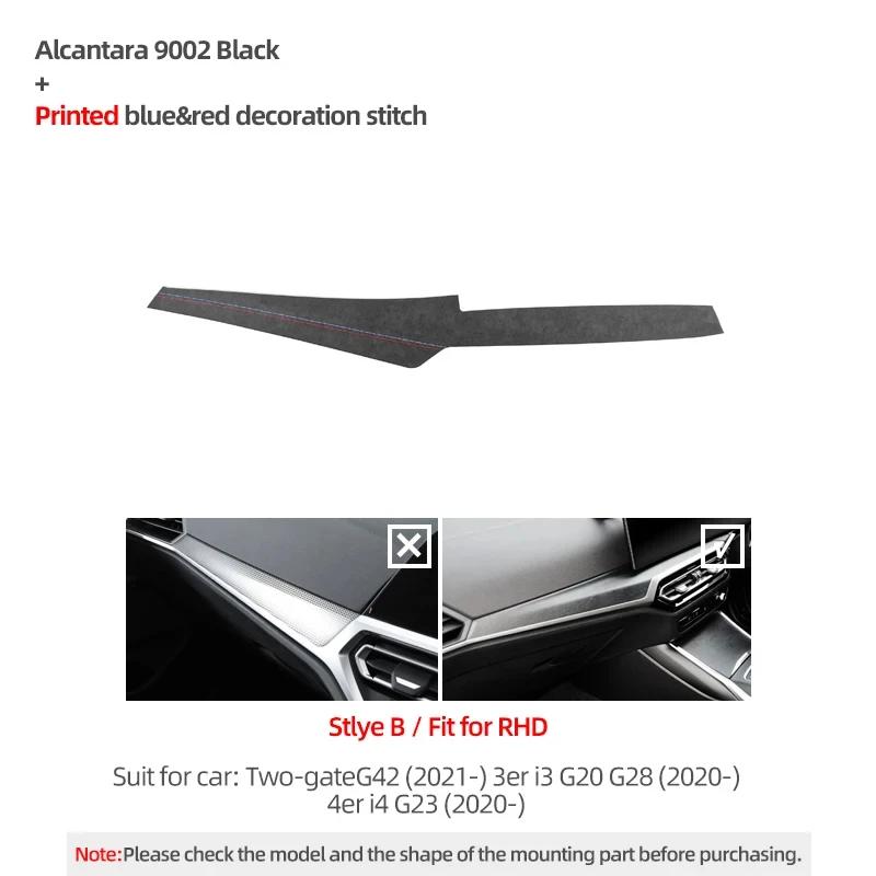 Alcantara For BMW G20 G23 G28 G42 i3 i4 Dashboard Panel Instrument Cover Trim M Performance Stickers Car Interior Accessories