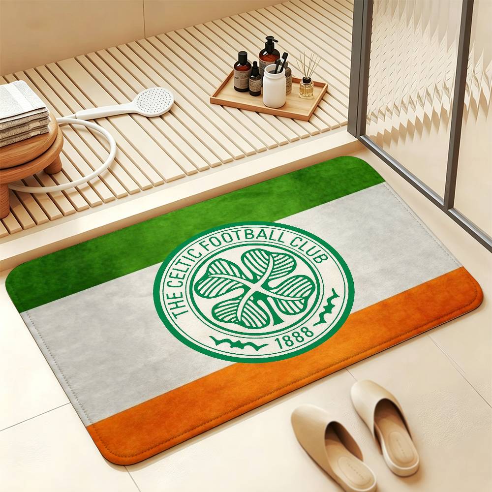 C-Celtic FC Anti‑Slip Floor Mat Short Plush Rug mat Soft Comfortable Machine Washable Home Decor
