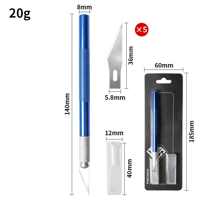 Bastelmesser aus Aluminiumlegierung für Handyfolie, Papier und Gummistempel-Schnitzen