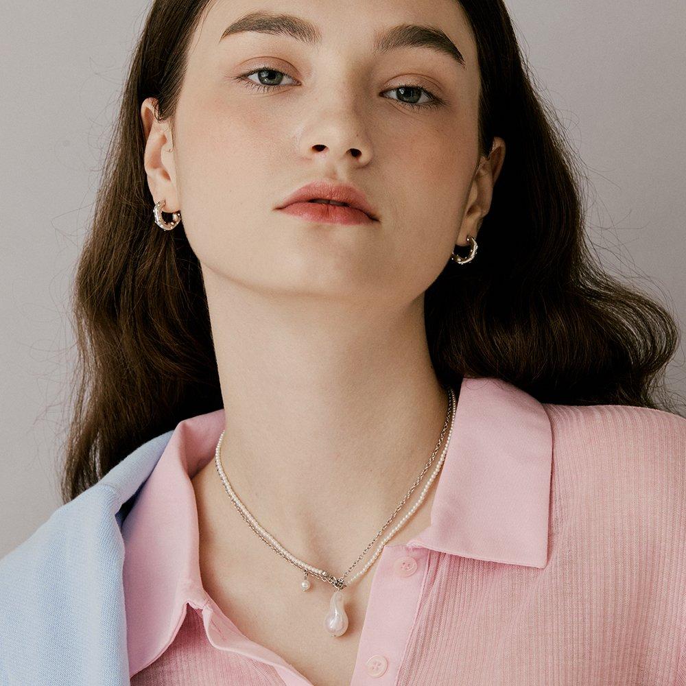 Baroque Pearl Layered Necklace_Vh2479Ne010M