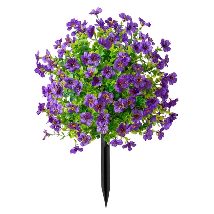 Realistic Flower Stake 22Inch High Artificial Plant Outdoor Plastic Flower For Garden Patio Front Porch Yard Landscaping