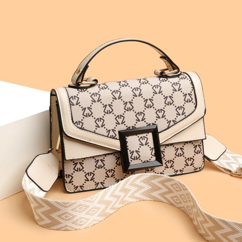 Damen einfache Textur klassische Handtasche neue vielseitige Umhängetasche Temperament modisch Pendler kleine quadratische Tasche Damen