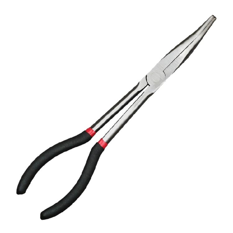 45 25 Degree Straight Bend Long Nose Pliers Carbon Steel Non-slip Nose Pliers