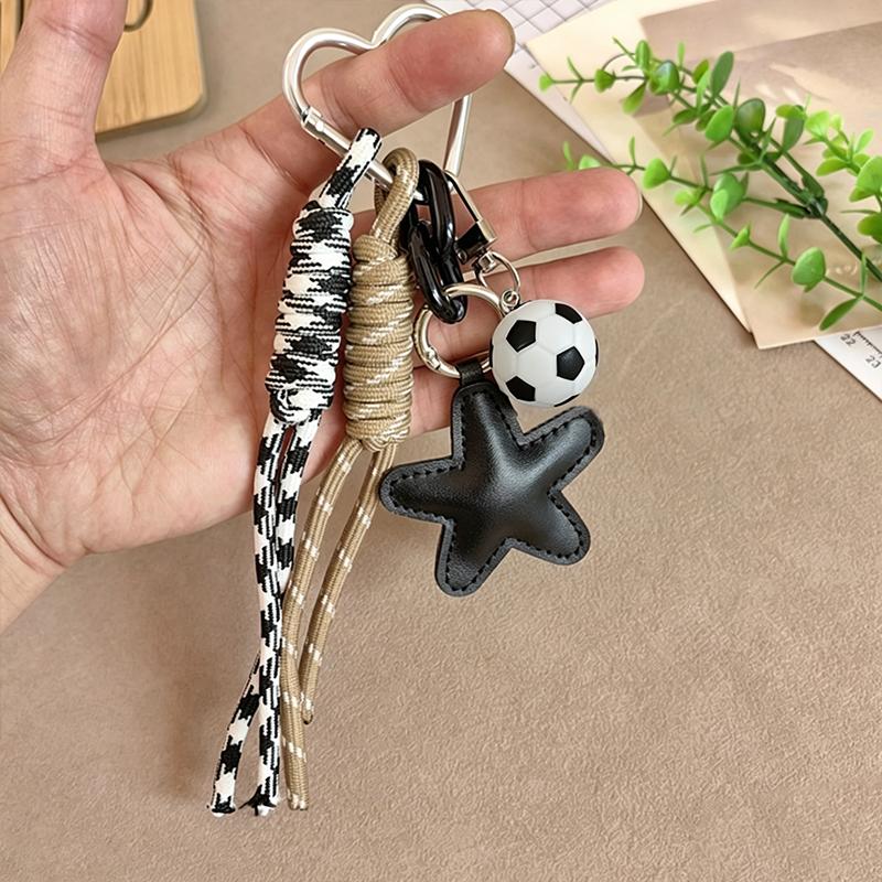 Bag Charm Football Decor Leather Backpack Charm Car Bag Leather Star Pendant Purse Femme Strap Decoration Gift