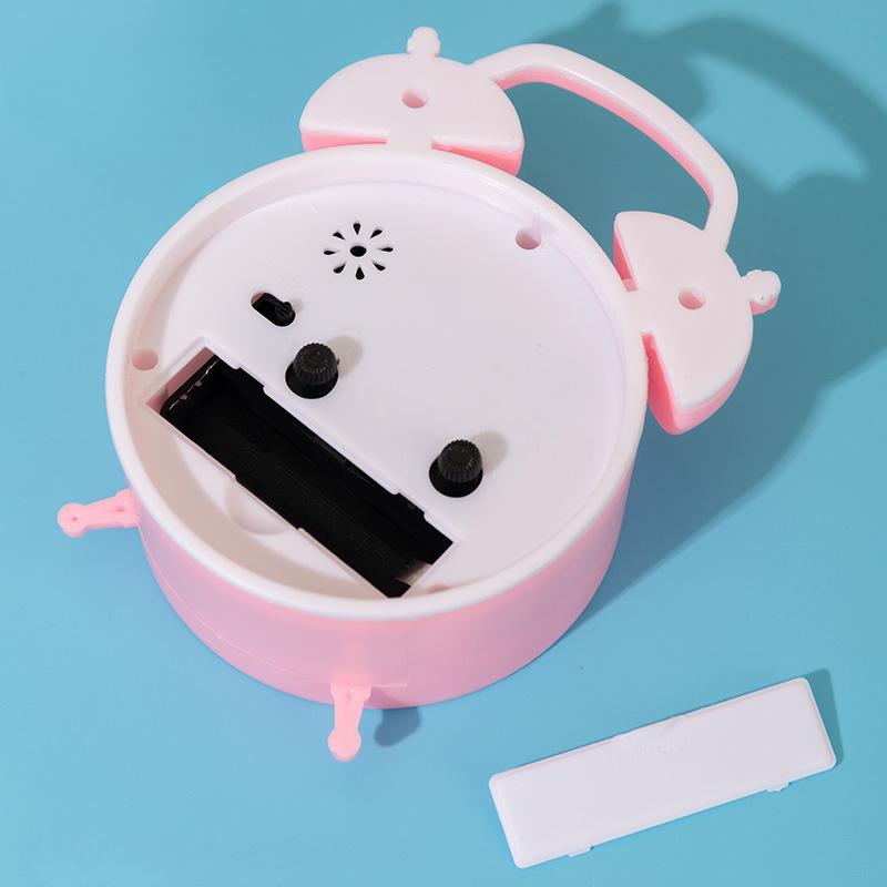 Bedroom Creative Cartoon Alarm Clock, Living Room Plastic Digital Clock Student Decoration Cute Desk Clock Shuangling Small Alarm Clock