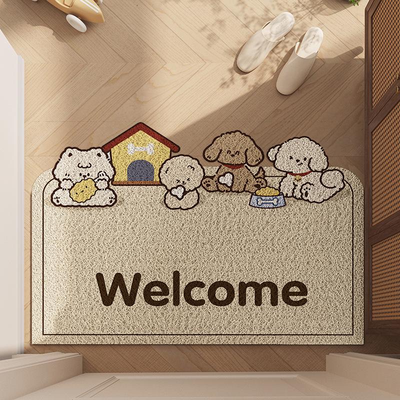 

Коврики для двери из ПВХ с рисунком, которые можно резать и которые не нужно мыть, с рисунком в виде проволочных колец 50x80cm - High Elastic Wire Ring