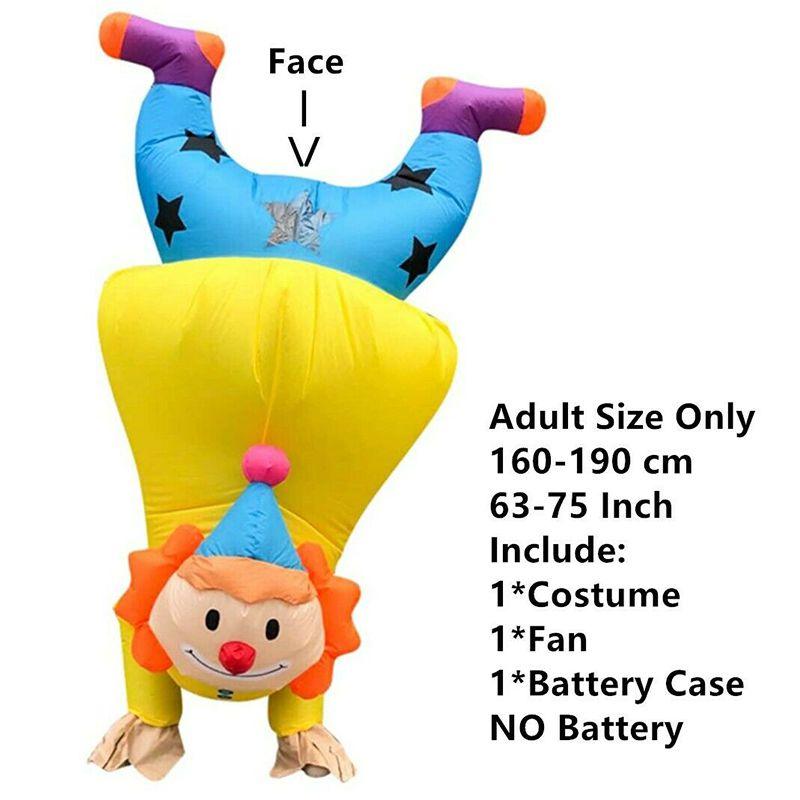 

Смешной надувной костюм для взрослых, клоун-акробат, надувной наряд, косплей, праздничное платье
