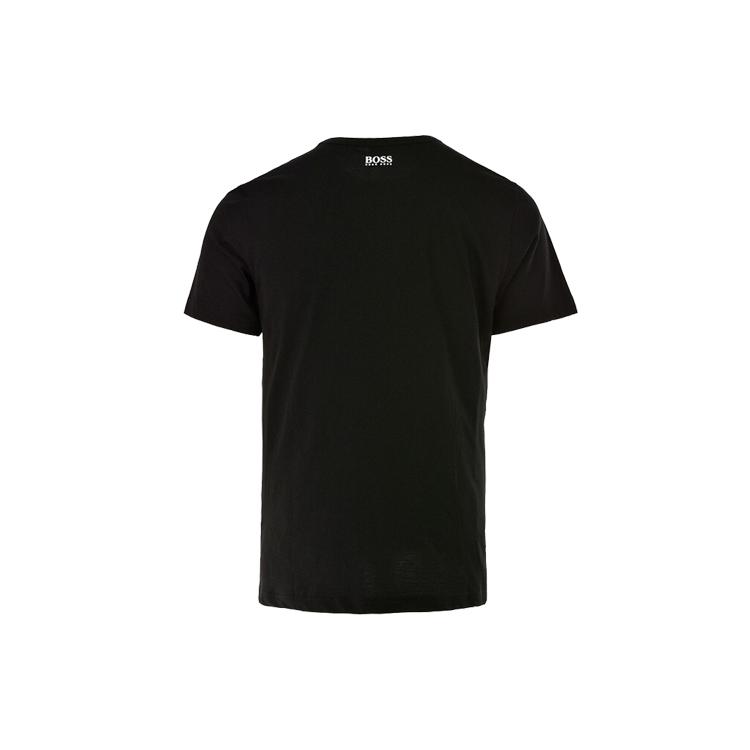 HUGO BOSS T-Shirts Men's Black Crew Neck Moderate Straight Fit 50389696-001
