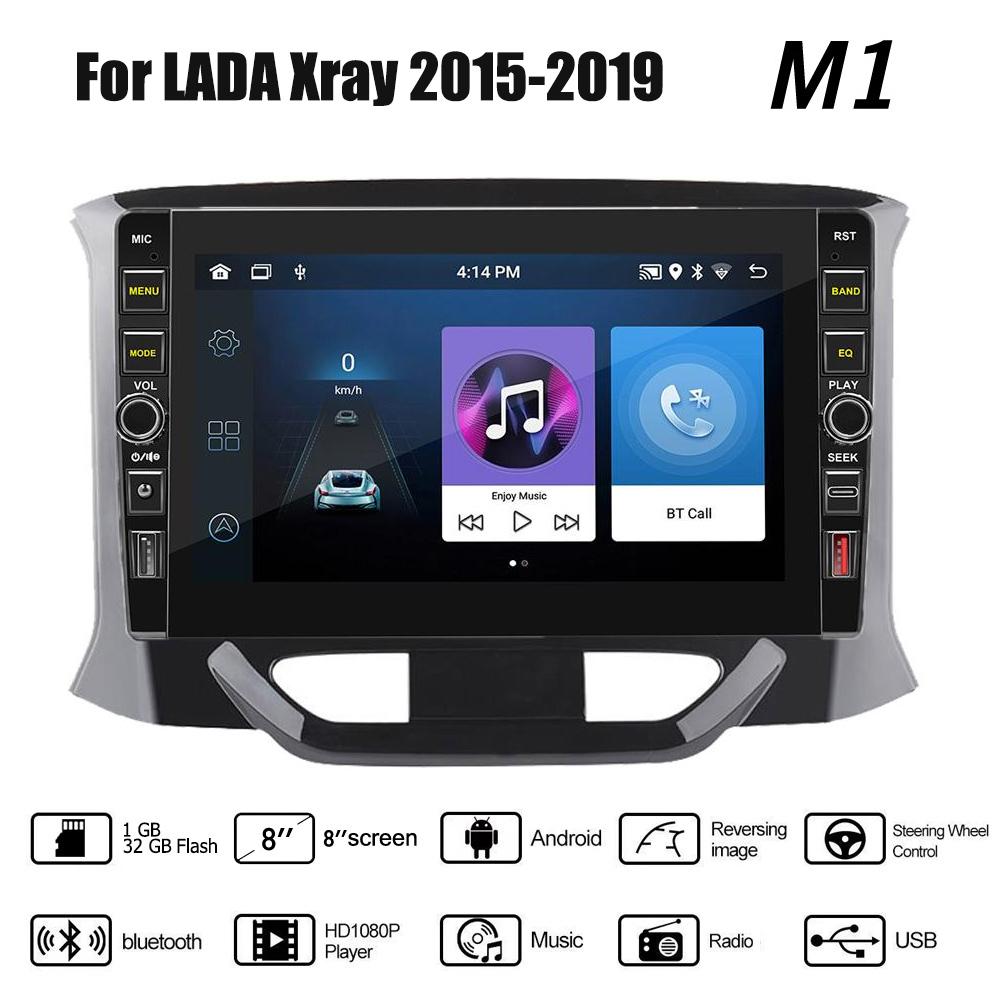 

8-дюймовый 2-Din Android автомобильный стерео радио для LADA Xray 2015-2019 с кнопочной ручкой GPS-навигация Carplay мультимедийный видеоплеер 2 + 32 ГБ 1+32GB