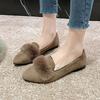 Fashion 2025 New Women Flats Furry Sweet Flat Shoes for Women Spring Casual Shoes Slip on Loafers Shoes Soft Sole Comfortable
