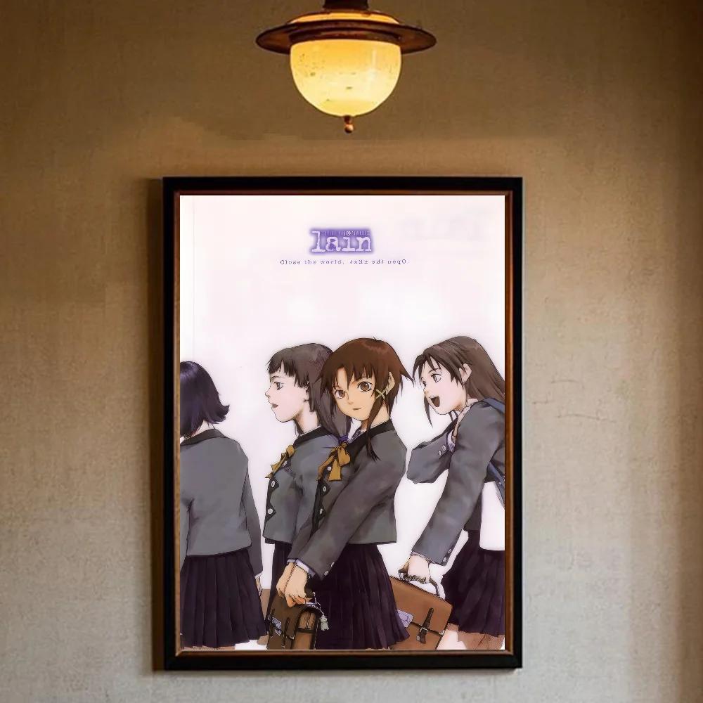 Serial Experiments Lain Anime Movie Sticky PosterHD art sticky wall waterproof home living room bedroom bar aesthetic decoration