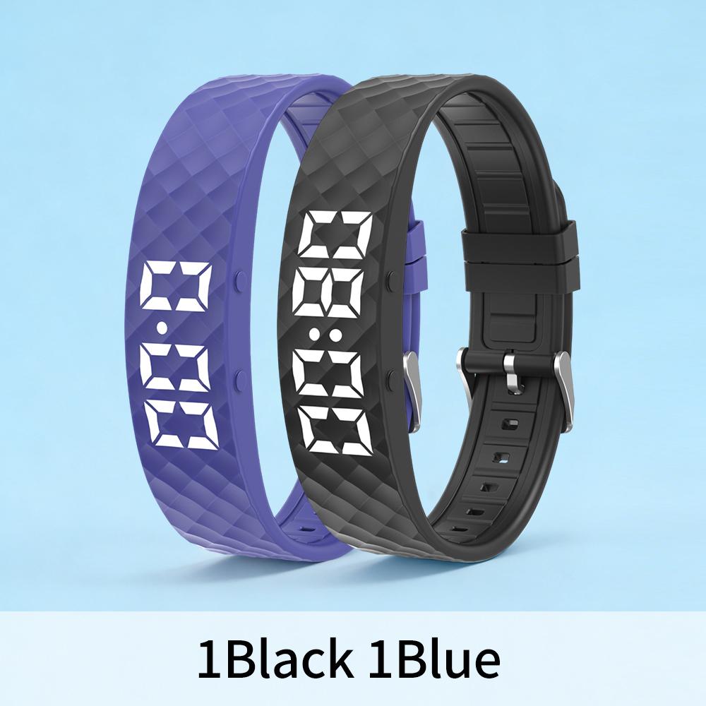Braccialetto Intelligente LED Digitale Impermeabile Smart Clock Smartband Con contapassi per la corsa Monitor Smart Band Allarme Vibrante Promemoria