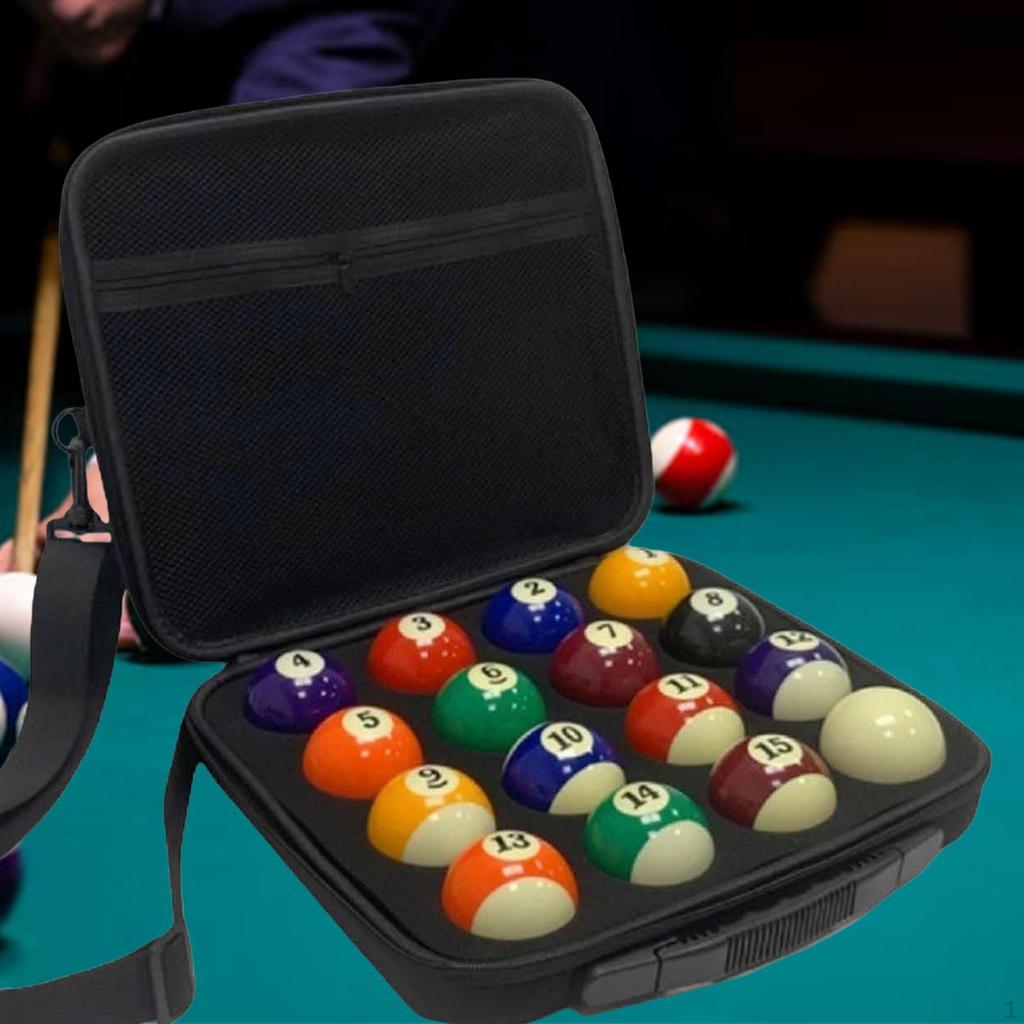 Billiard Ball Carrying Box for 16 Balls, EVA Holder Snooker