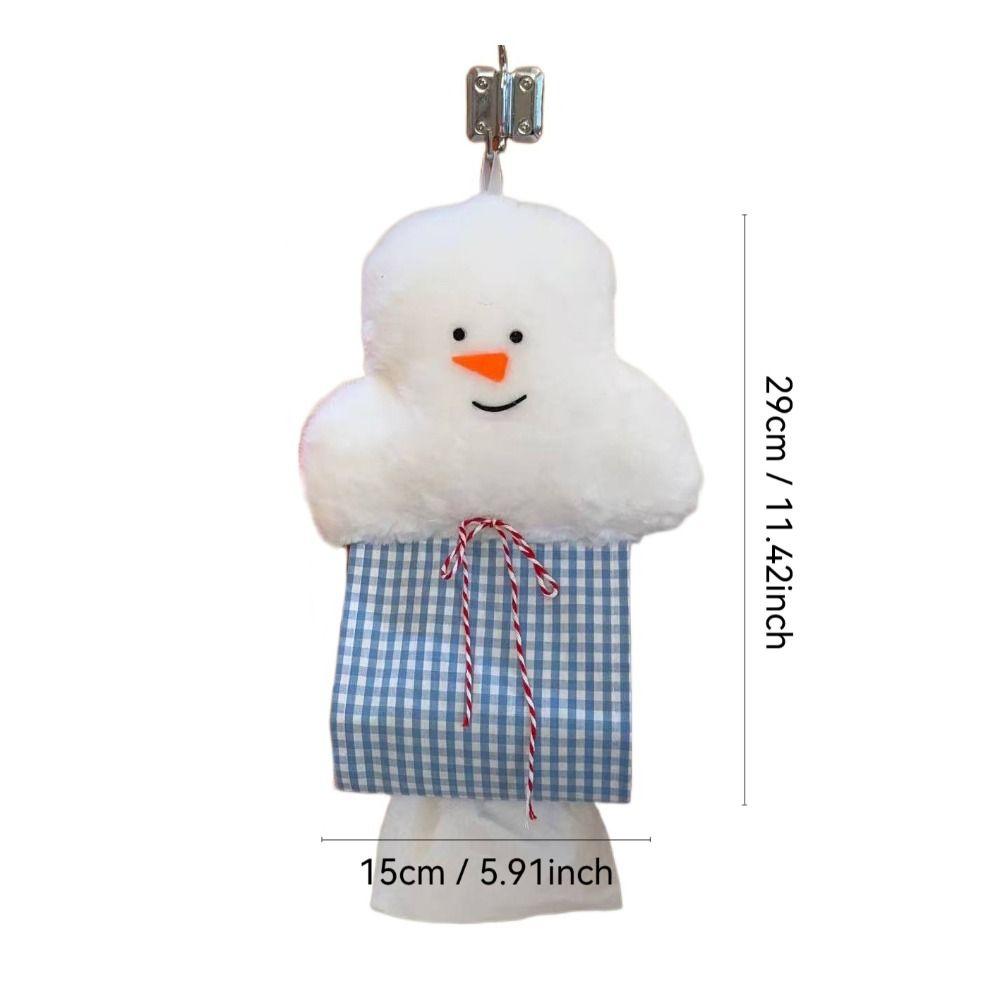 Wall Mounted Tissue Bag Snowman Tissue Hanger Cute Tissue Holder