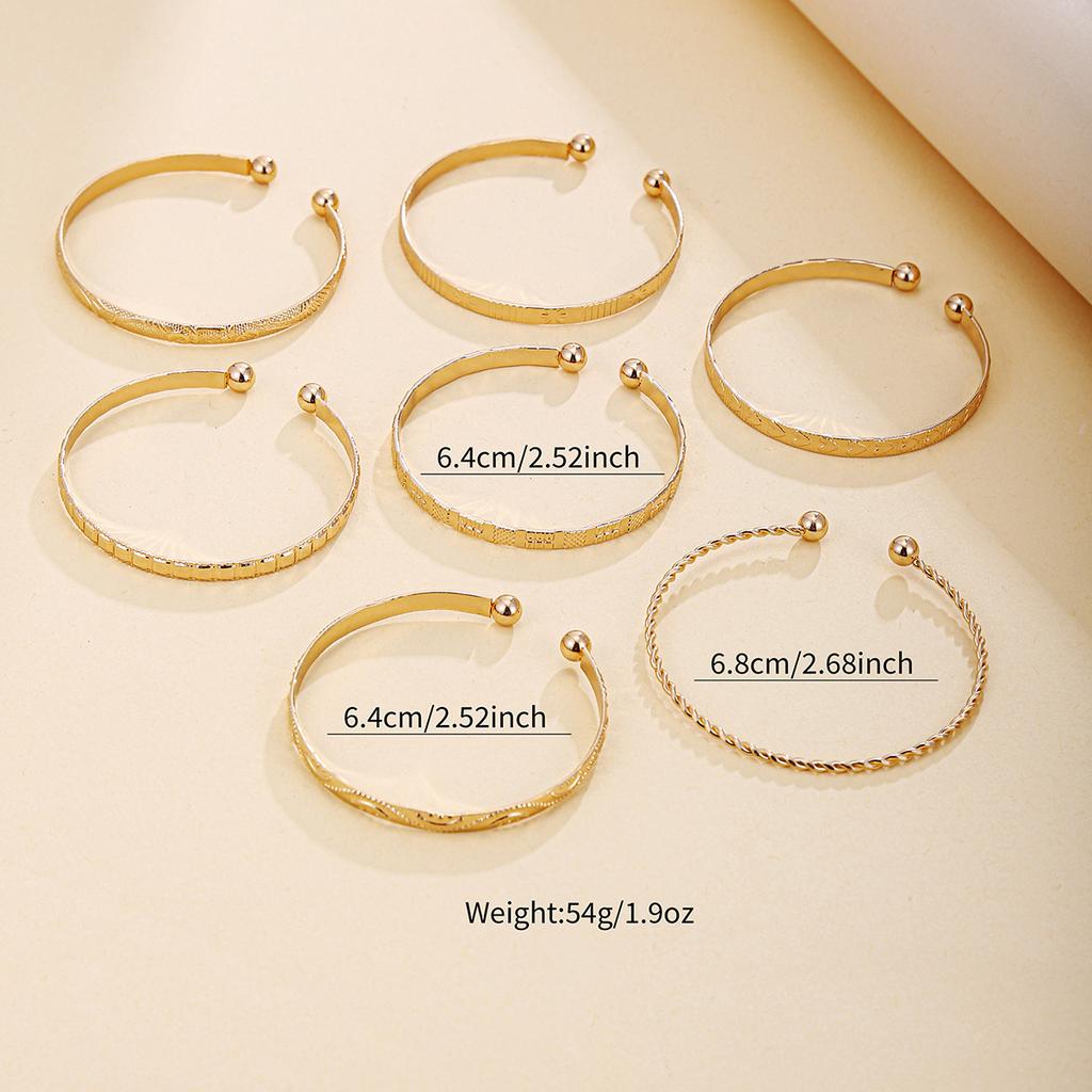 Striped rhombus pattern exaggerated personalized twist design multi-layer opening stacked bracelet women's bracelet set