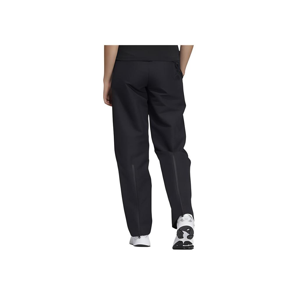 Adidas Originals Clover Logo Embroidered High Waist Straight Casual Pants Women Bottoms Black HE6591