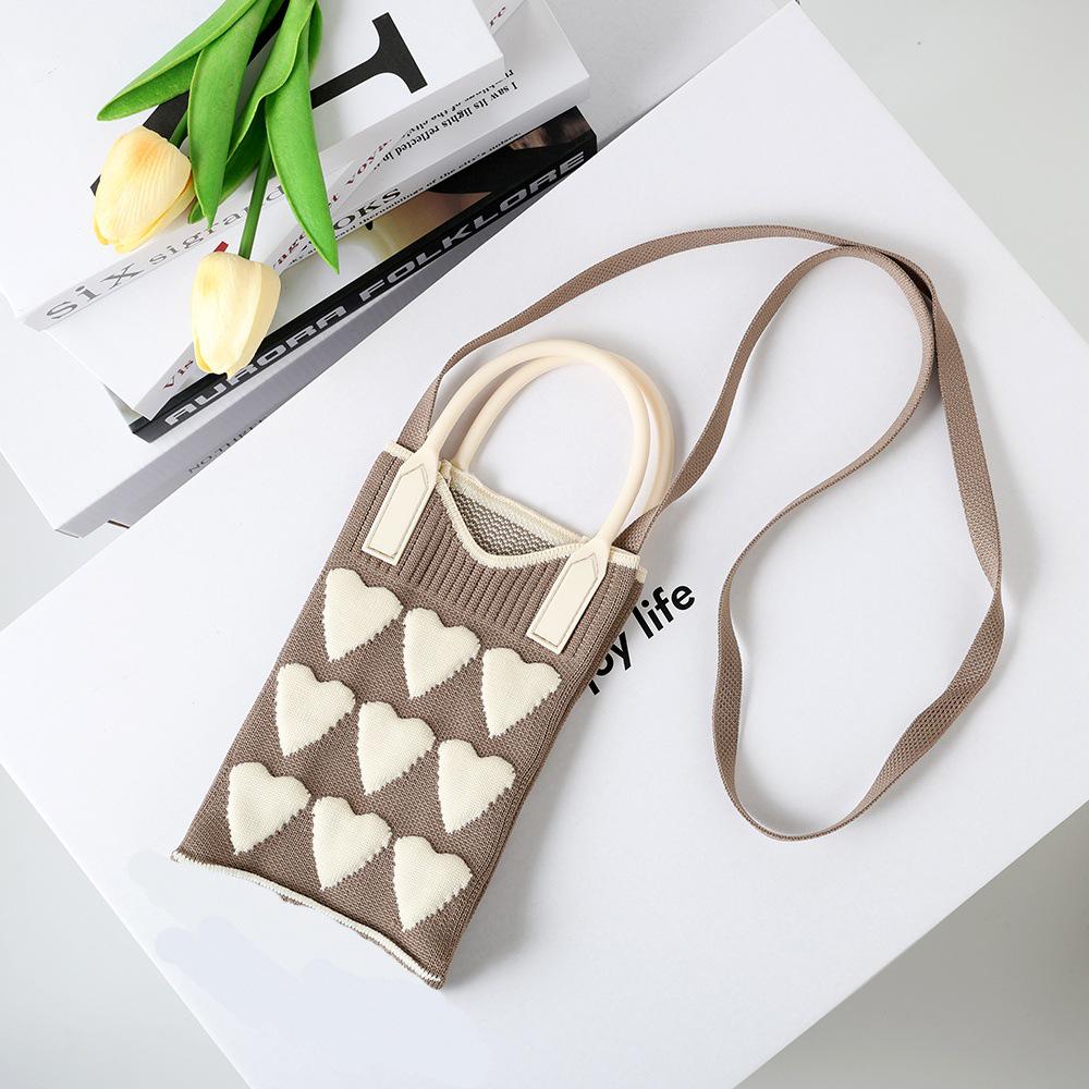 Korean Style 2024 Knit Tote & Crossbody Bag for Women