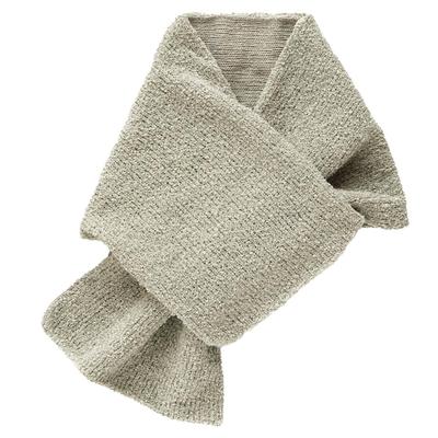 Kinuya Silk Wool Fluffy Simple Silver SO7676 100% Lined, Double-Knitted, Blend, Scarf, Petite, Design, Women's, Men's, Autumn, Winter,