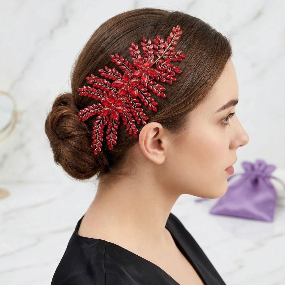 Sparkling Wedding Headband Leaf Design Handmade Wedding Hair Accessories Luxury Elegant Bride Crown Tiaras Wedding Ceremony
