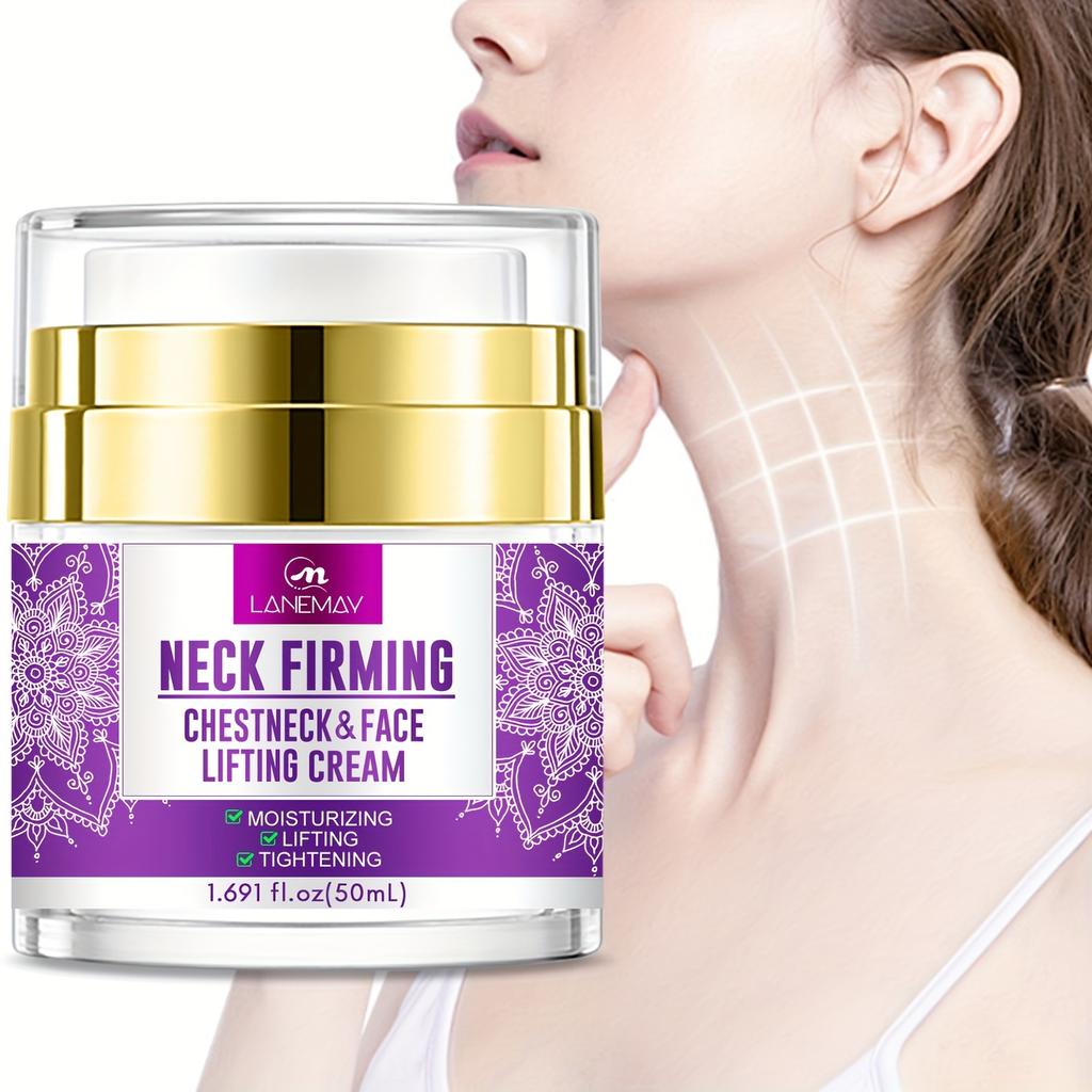 Neck Firming Cream with Hyaluronic Acid & Peptides - Hydrating Moisturizer for Sagging Neck , Neck Wrinkle Relief, Lifting and Firming Neck Cream