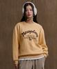CHASECULT Unisex Brushed Embroidered Graphic Sweatshirt - Yellow