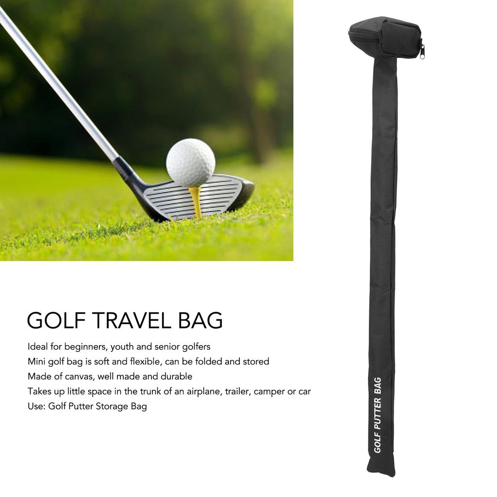 Carry Bag Portable Foldable Soft Flexible     Putter Bag Lightweight Driving Range Carrier Training Case