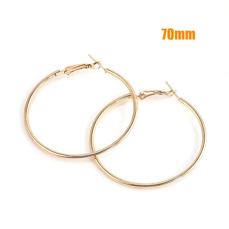 Fashion Large Hoop Earrings 40mm 60mm 80mm Big Smooth Circle Earrings Round Brincos Loop Earrings for Women Jewelry Party GiftsGood product