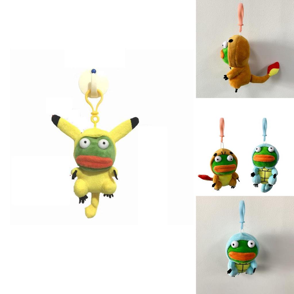 Portachiavi Peluche Rana Pepe Carina Ciondolo Bambola Pikachu Regalo per Bambino