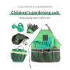 11Pcs Kids Gardening Tools Set Includes Tote Bag Spade Rake Fork Apron Gloves Watering Can Outdoor