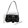 American Style Y2K Armpit Bag Sweet Cool Underarm Bag Casual Rivet Shoulder Bag  Spicy Girls