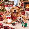 3pcs Snowman Christmas Dog Toy Ball Christmas Santa Pet Toy Cute Pet Chew Toy  Small Dogs