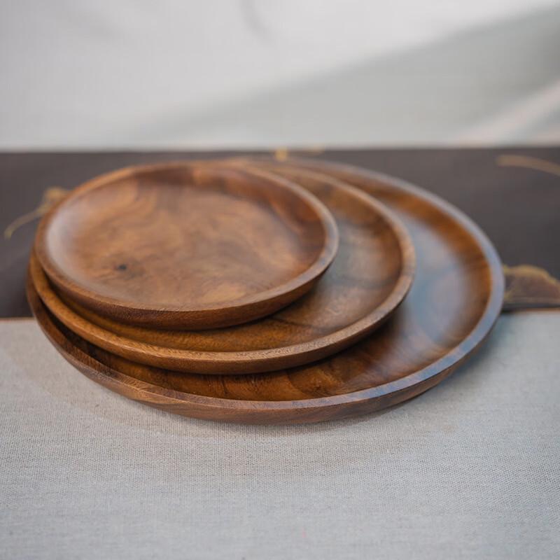 Ruhan Japanese Walnut Wood Round Serving Tray